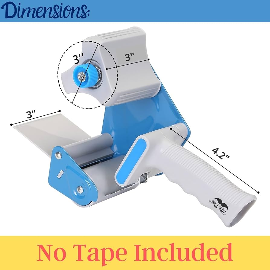 Heavy-Duty Commercial Packing Tape Dispenser Gun (3-Inch)