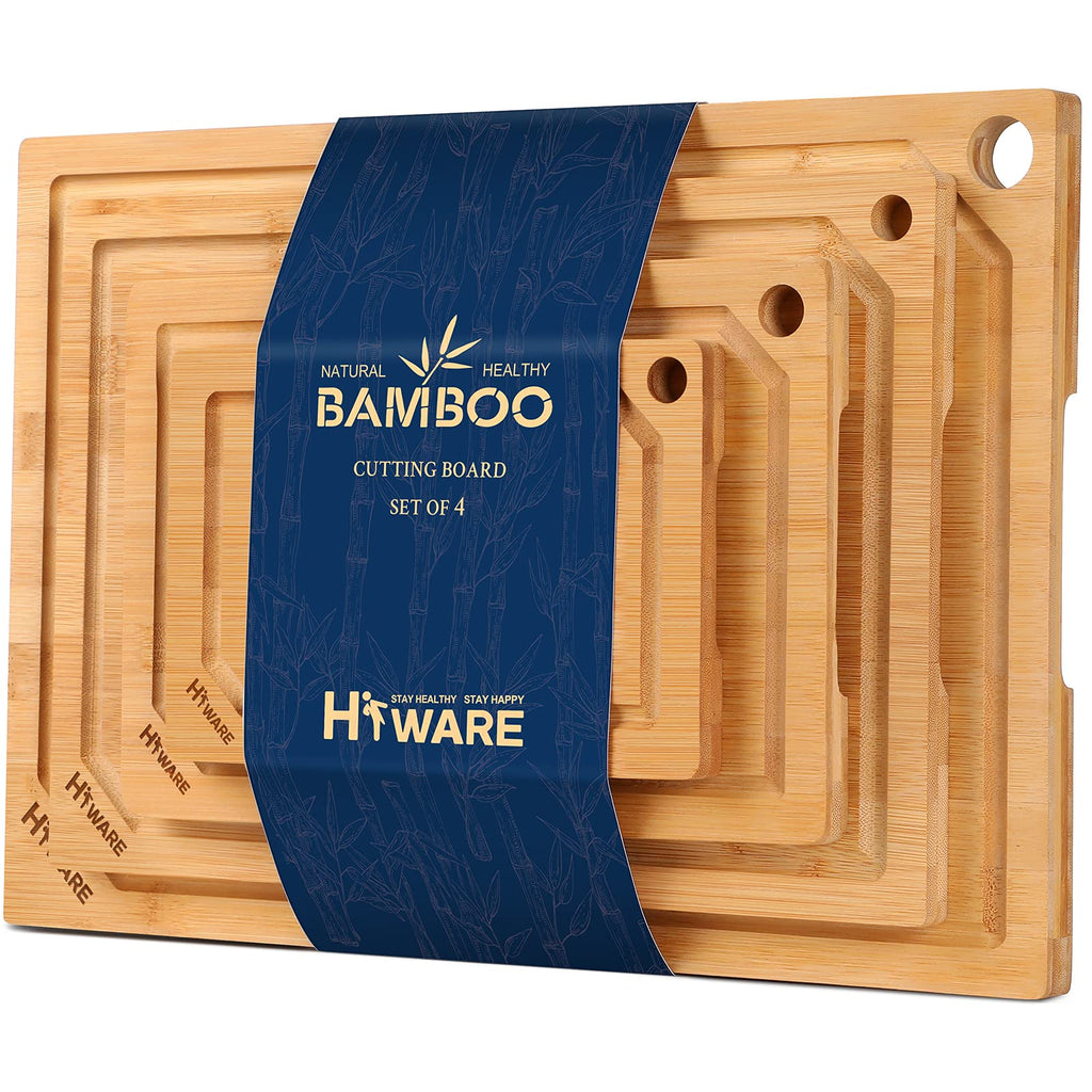 Organic Bamboo Extra-Large Kitchen Cutting Board with Juice Groove
