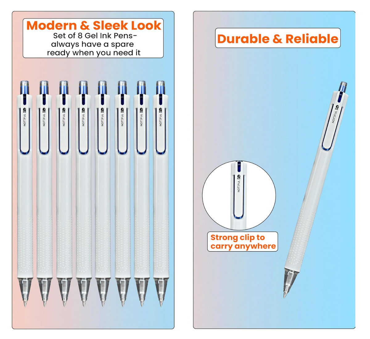 Smooth Glide Retractable Gel Ink Pens 0.7mm Medium Point (Box of 24)