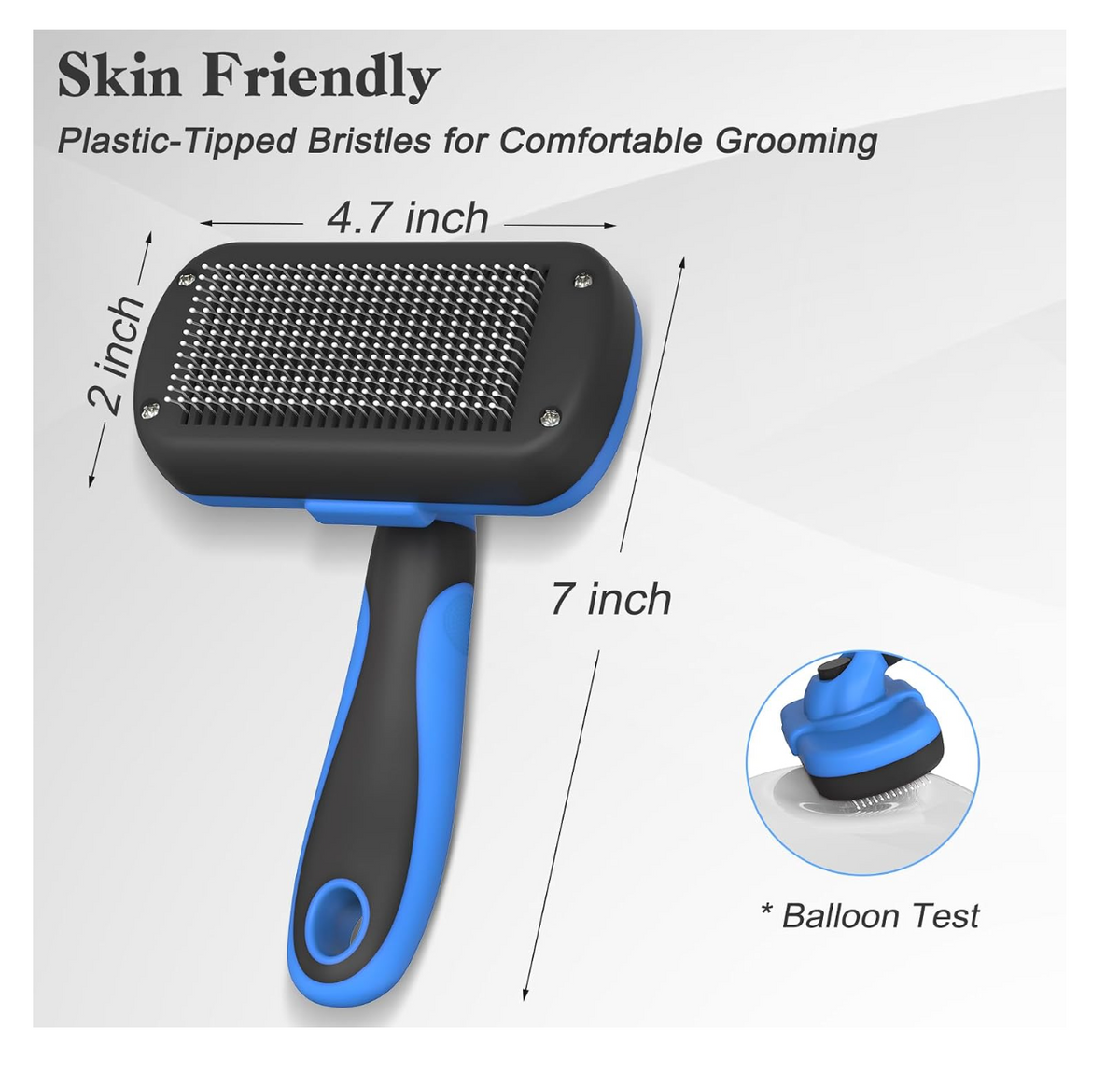 Self-Cleaning Deshedding Slicker Grooming Brush for Dogs & Cats