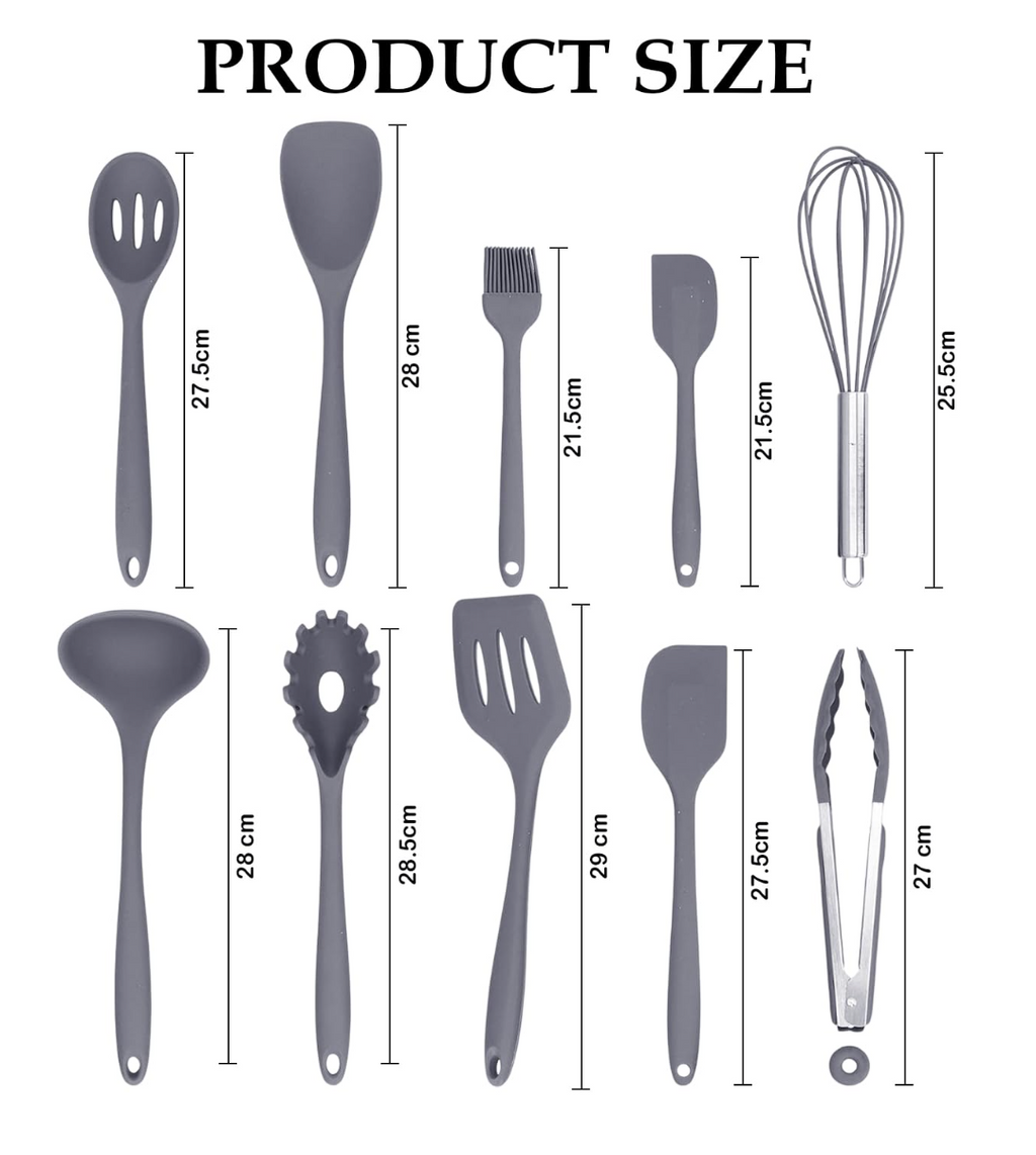 Pro-Series Silicone Cooking Utensil Set (10-Piece)