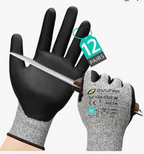 ANSI A3 Cut-Resistant Nitrile Work Gloves (3-Pack)