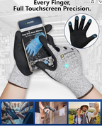 ANSI A3 Cut-Resistant Nitrile Work Gloves (3-Pack)