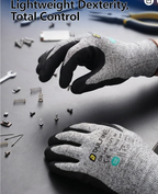 ANSI A3 Cut-Resistant Nitrile Work Gloves (3-Pack)