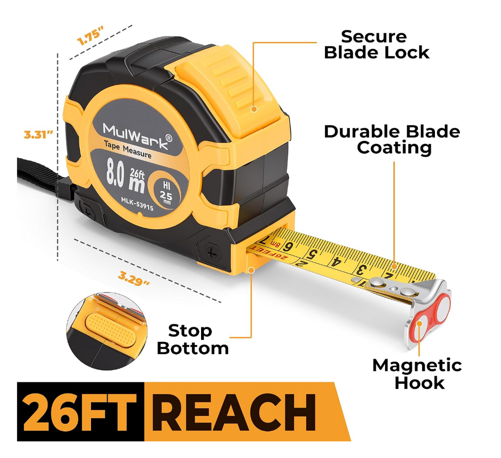 Industrial Heavy-Duty Auto-Locking Tape Measure