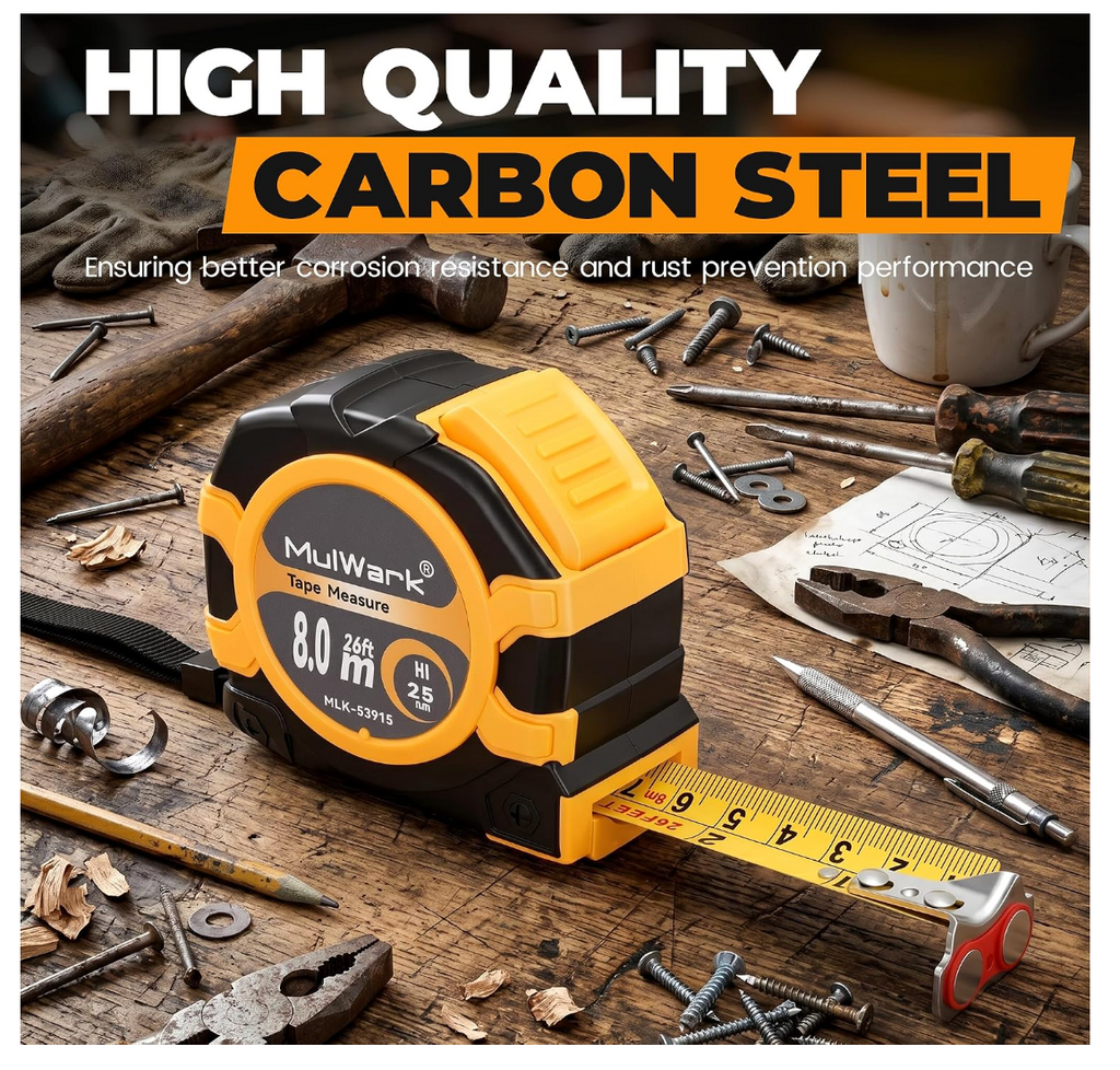 Industrial Heavy-Duty Auto-Locking Tape Measure