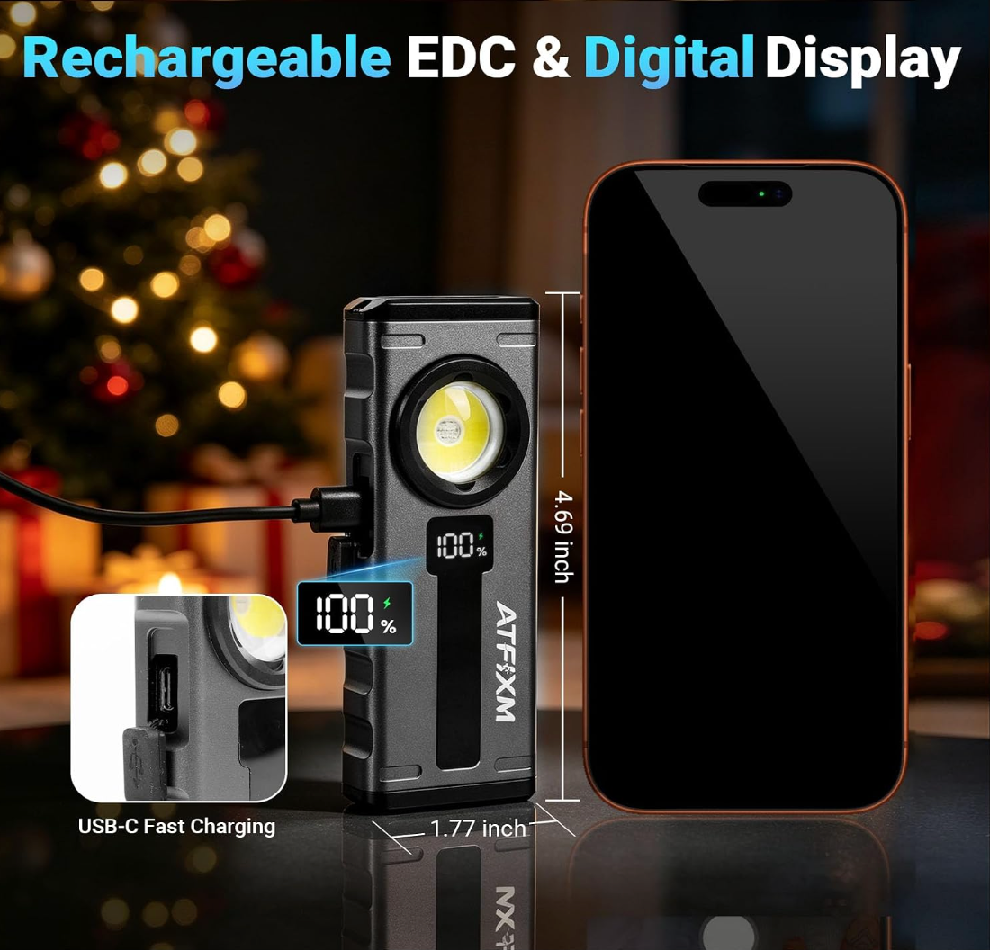 Rechargeable High-Lumen Tactical LED Flashlight