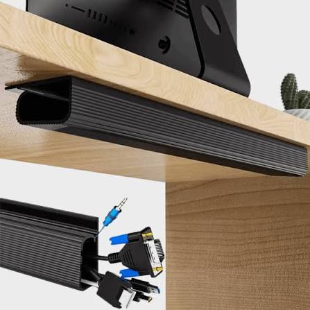 Under-Desk Steel Wire Cable Management Tray (2-Pack)