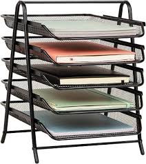 Ergonomic 5-Tier Mesh Desktop Document & File Organizer